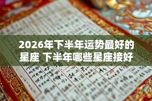 2026年下半年运势最好的星座 下半年哪些星座接好运