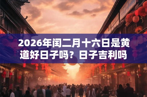 2026年闰二月十六日是黄道好日子吗？日子吉利吗