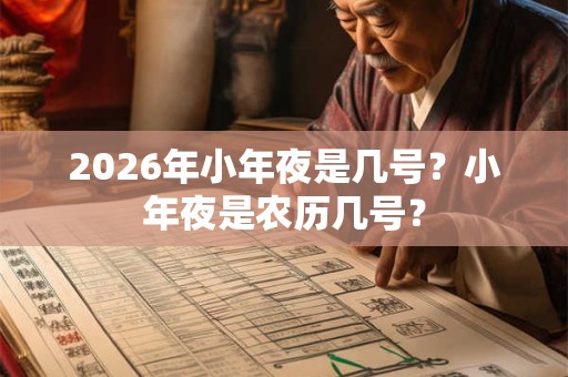 2026年小年夜是几号？小年夜是农历几号？