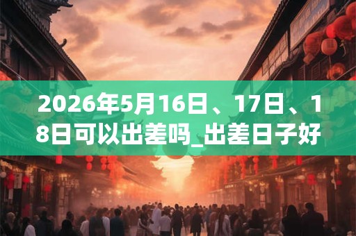 2026年5月16日、17日、18日可以出差吗_出差日子好吗