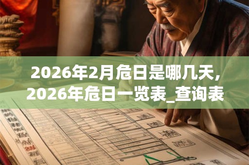 2026年2月危日是哪几天,2026年危日一览表_查询表