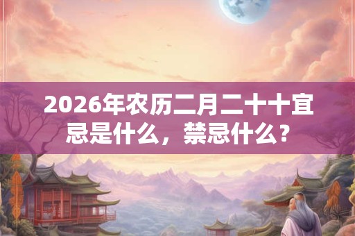 2026年农历二月二十十宜忌是什么，禁忌什么？