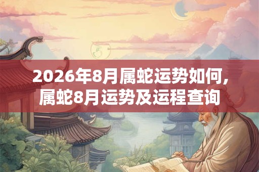 2026年8月属蛇运势如何,属蛇8月运势及运程查询