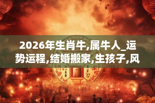 2026年生肖牛,属牛人_运势运程,结婚搬家,生孩子,风水宜忌
