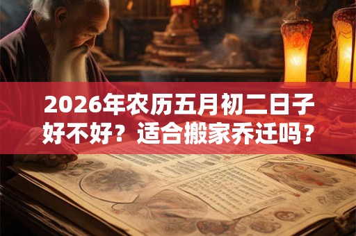 2026年农历五月初二日子好不好？适合搬家乔迁吗？