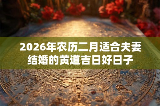 2026年农历二月适合夫妻结婚的黄道吉日好日子