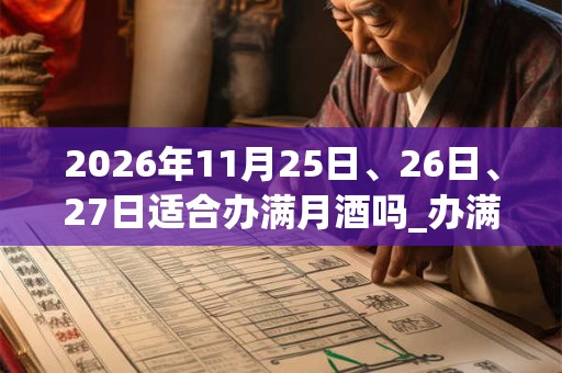 2026年11月25日、26日、27日适合办满月酒吗_办满月酒吉利吗 2026年11月25日、26日、27日适合办满月酒吗_办满月酒吉利吗