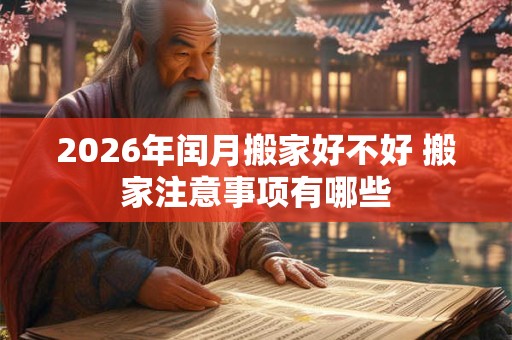 2026年闰月搬家好不好 搬家注意事项有哪些