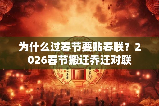 为什么过春节要贴春联？2026春节搬迁乔迁对联