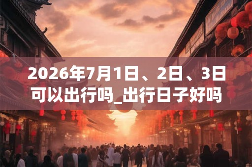 2026年7月1日、2日、3日可以出行吗_出行日子好吗 2026年7月1日、2日、3日可以出行吗_出行日子好吗