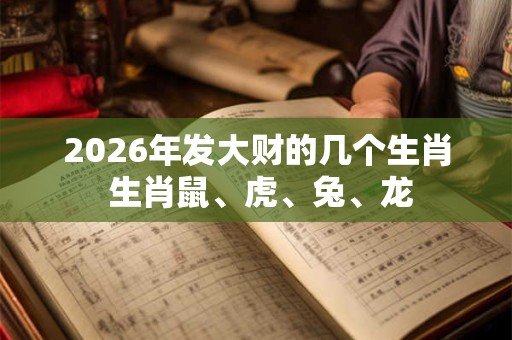 2026年发大财的几个生肖 生肖鼠、虎、兔、龙