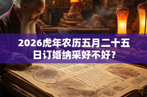 2026虎年农历五月二十五日订婚纳采好不好？