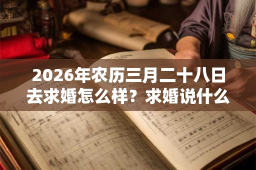 2026年农历三月二十八日去求婚怎么样？求婚说什么