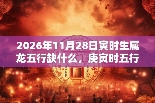 2026年11月28日寅时生属龙五行缺什么，庚寅时五行缺什么