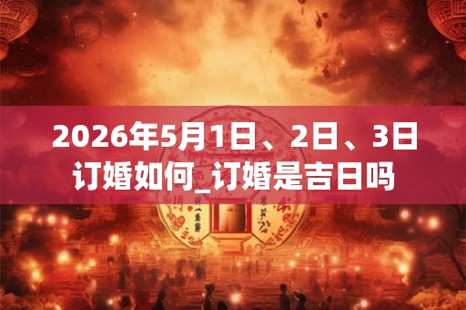 2026年5月1日、2日、3日订婚如何_订婚是吉日吗