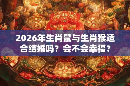 2026年生肖鼠与生肖猴适合结婚吗？会不会幸福？