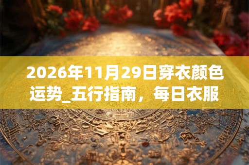2026年11月29日穿衣颜色运势_五行指南,每日衣服颜色幸运色 2026年11月29日穿衣颜色运势_五行指南,每日衣服颜色幸运色