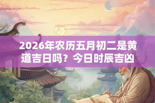 2026年农历五月初二是黄道吉日吗？今日时辰吉凶
