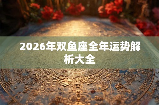 2026年双鱼座全年运势解析大全