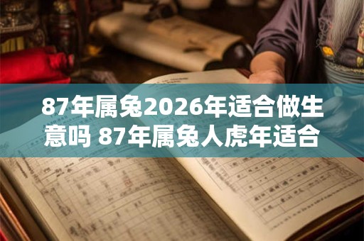 87年属兔2026年适合做生意吗 87年属兔人虎年适合创业吗