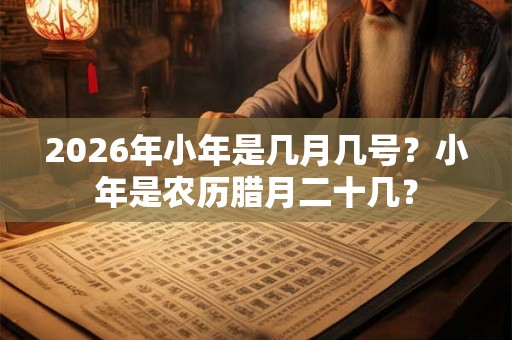 2026年小年是几月几号？小年是农历腊月二十几？