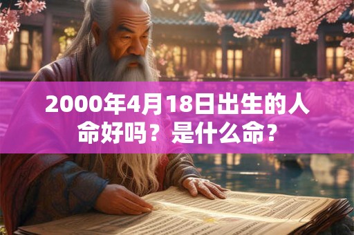 2000年4月18日出生的人命好吗？是什么命？