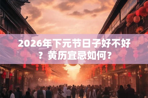 2026年下元节日子好不好？黄历宜忌如何？