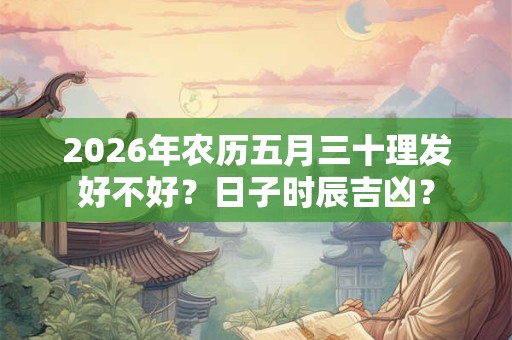 2026年农历五月三十理发好不好?日子时辰吉凶? 2026年农历五月三十理发好不好?日子时辰吉凶?