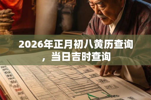 2026年正月初八黄历查询，当日吉时查询