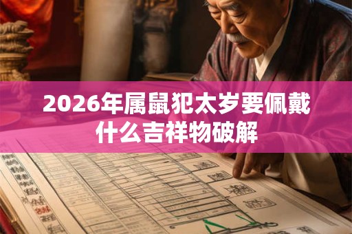 2026年属鼠犯太岁要佩戴什么吉祥物破解