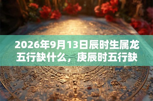 2026年9月13日辰时生属龙五行缺什么，庚辰时五行缺什么