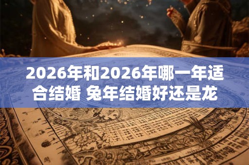 2026年和2026年哪一年适合结婚 兔年结婚好还是龙年