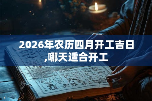 2026年农历四月开工吉日,哪天适合开工