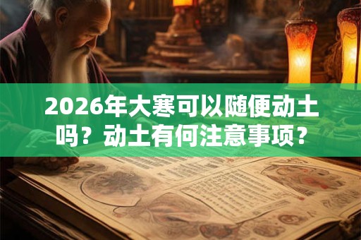 2026年大寒可以随便动土吗?动土有何注意事项? 2026年大寒可以随便动土吗?动土有何注意事项?