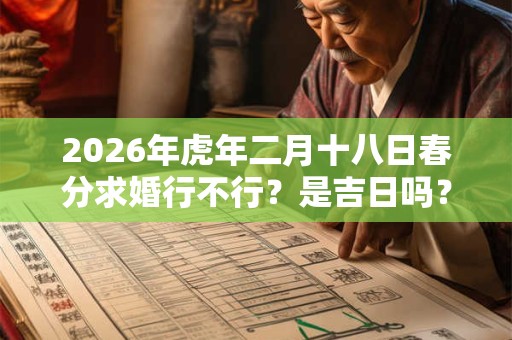 2026年虎年二月十八日春分求婚行不行?是吉日吗? 2026年虎年二月十八日春分求婚行不行?是吉日吗?