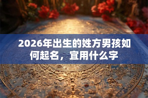 2026年出生的姓方男孩如何起名，宜用什么字