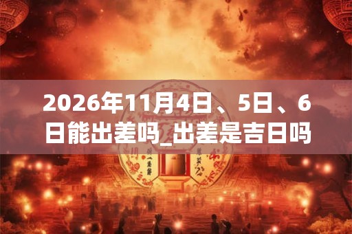 2026年11月4日、5日、6日能出差吗_出差是吉日吗