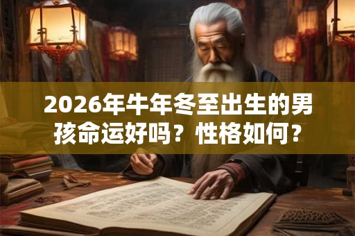 2026年牛年冬至出生的男孩命运好吗？性格如何？
