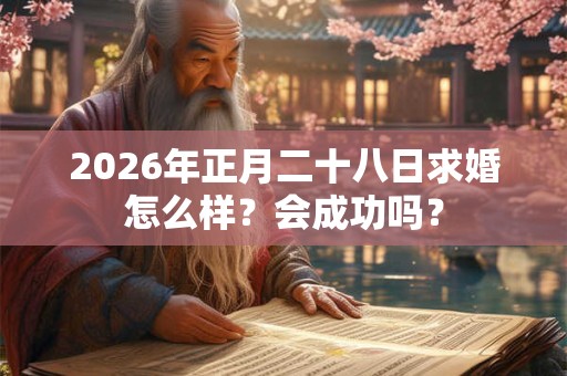 2026年正月二十八日求婚怎么样？会成功吗？