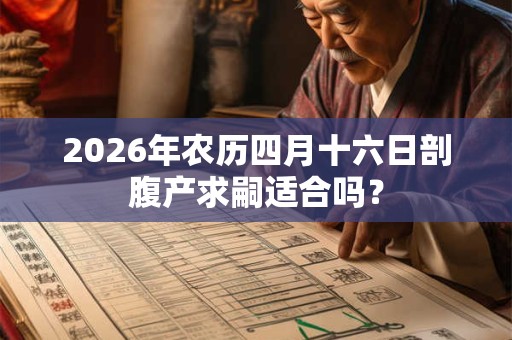 2026年农历四月十六日剖腹产求嗣适合吗？