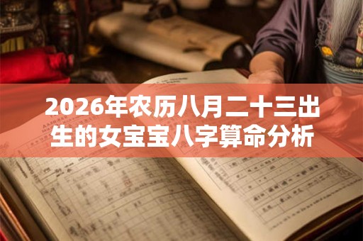 2026年农历八月二十三出生的女宝宝八字算命分析