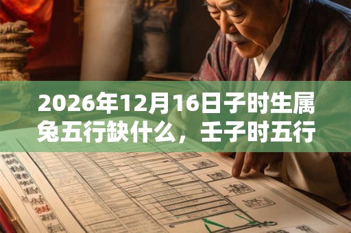 2026年12月16日子时生属兔五行缺什么，壬子时五行缺什么