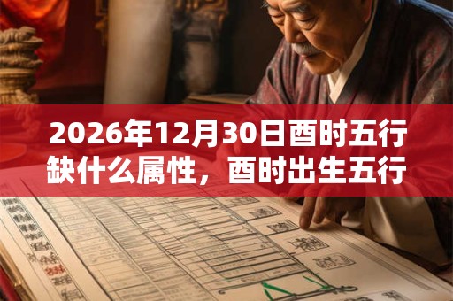 2026年12月30日酉时五行缺什么属性,酉时出生五行缺什么 2026年12月30日酉时五行缺什么属性,酉时出生五行缺什么