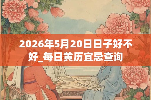 2026年5月20日日子好不好_每日黄历宜忌查询