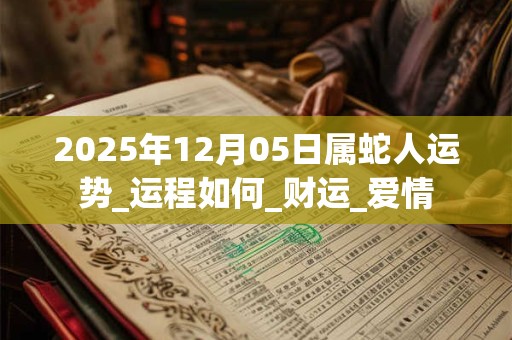 2025年12月05日属蛇人运势_运程如何_财运_爱情