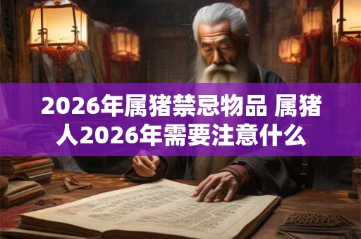 2026年属猪禁忌物品 属猪人2026年需要注意什么