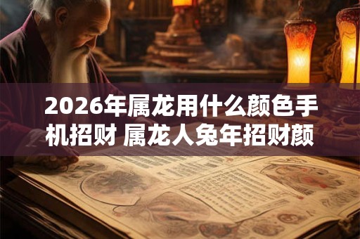 2026年属龙用什么颜色手机招财 属龙人兔年招财颜色