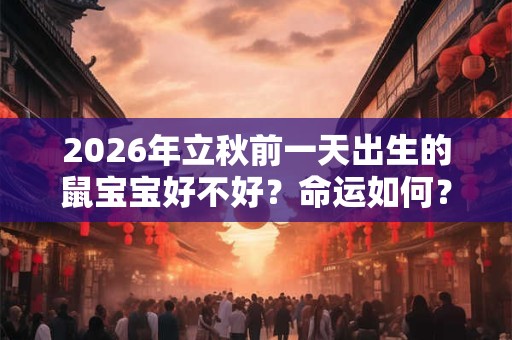 2026年立秋前一天出生的鼠宝宝好不好？命运如何？