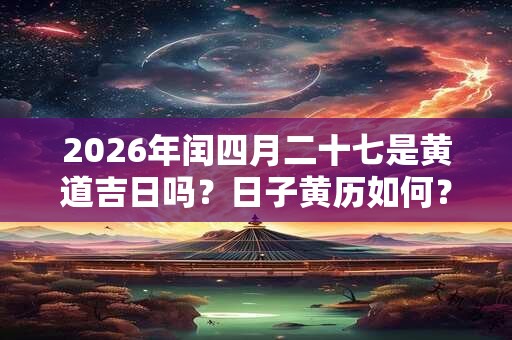 2026年闰四月二十七是黄道吉日吗？日子黄历如何？