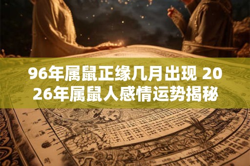96年属鼠正缘几月出现 2026年属鼠人感情运势揭秘